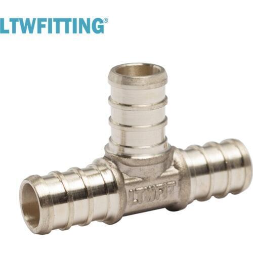 LTWFITTING Lead Free Brass PEX Crimp Fitting 1/2" x 1/2" x 1/2" PEX Tee