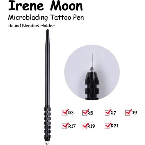 Microblading Round Needles Holder Eyebrow Tattoo Pen Microblading Eyebrow Pen Permanent Makeup Tattoo Supplies Tattoo Needles