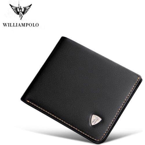 Genuine Leather for Men Wallets Minimalist Slim Ultra Thin Mini Small Male Coin Purse Compact cow Leather Short