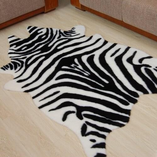 2020 new zebra Cow Leopard Tiger printed Rug Cowhide faux skin leather NonSlip Antiskid Mat Animal printed Carpet