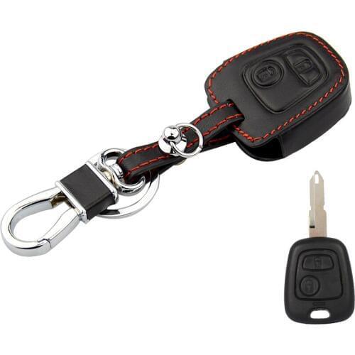 New Styling Car Key Cover Leather Case For Citroen c4 c5 Berlingo Picasso Xsara Picasso Aygo For Peugeot 206 207 307 107 406 408