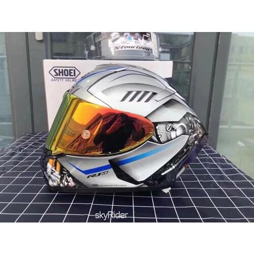 Full Face Motorcycle helmet X14 YELLOW AND SILVER RJM 60 Helmet helmet Riding Motocross Racing Motobike Helmet