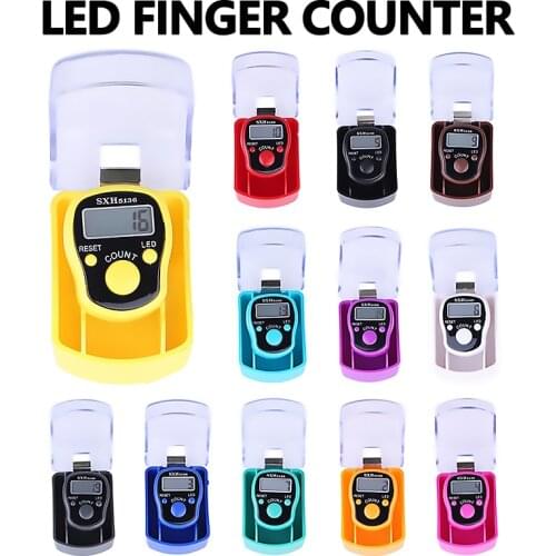 Portable Electronic Digital Finger Counter Mini LCD Handheld Finger Ring Tally Counter Stitch Marker Row Counter with Box
