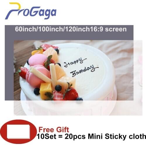 ProGaga Projector Screen 60 84 100 inch Reflective Fabric Cloth 16:9 Projection Screens for XGIMI Xiaomi Home Beamer Curtain