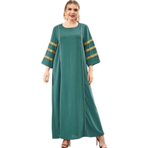 Ramadan Islamic Abaya Muslim Women Malay Turkish Caftan Arab Maxi Robe Long Dress Long Sleeve Middle East Singapore Dubai Kaftan