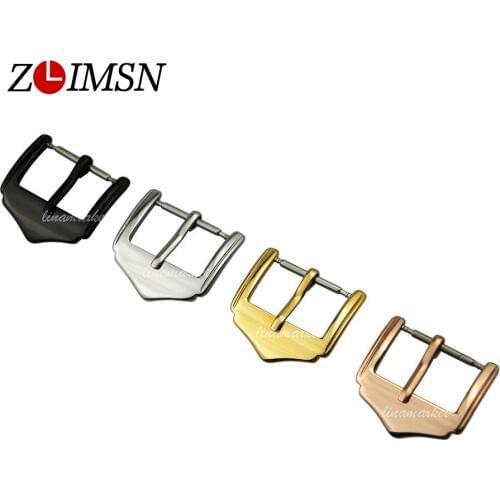 ZLIMSN 50pcs Stainless Steel Polished Silver Black Watchbands Rose Gold Strap Clasp Belt Metal Buckle Relojes Hombre 2019 K11