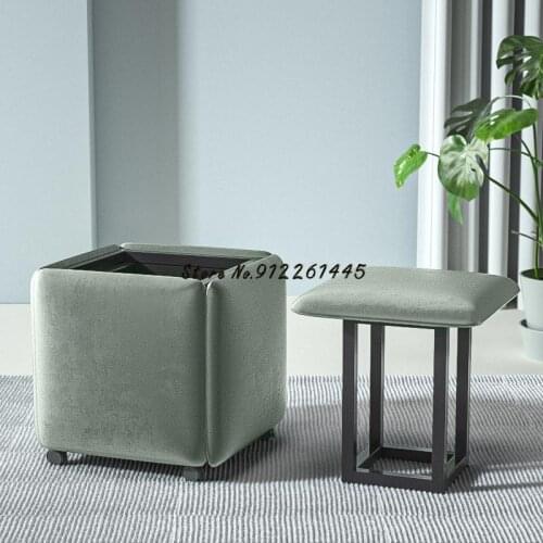 Net Red Combination Rubiks Cube Stool Home Sofa Low Stool Dining Table Stool Stackable Storage Multifunctional Shoe Stool