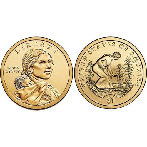 U.S. Sakagarwi 1 Yuan Arbor Day Commemorative Coin 2009 100% Real Unc Genuine Original Coins Collection Coin