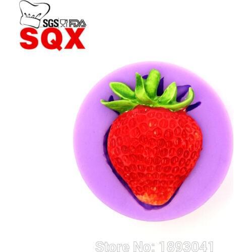 Fresh and delicious 1PCS Small Size strawberry Shape Silicone Mold, For Fondant Cake Mold, Bakware Tools, Soap, Sugar Tool LH42