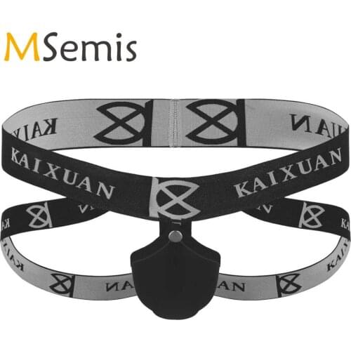 MSemis Mens Sponge Penis Bikini Underwear Bulge Pouch Sexy Gay Panties Open Butt CrotchJockstrap Tangas Thong G-Strings Briefs