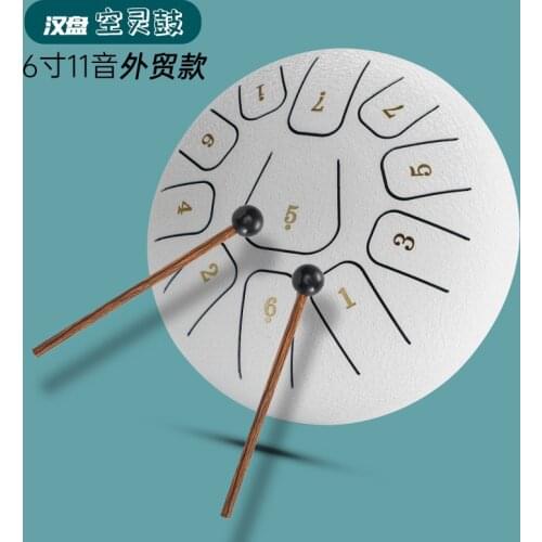 Mini 6 Inch 11 Tone Steel Tongue Drum Percussion Instrument With Drumsticks Can Produce A Clean Ethereal Buddha-Like Sound