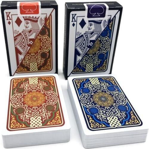 Top Quality 2Set/Lot Baccarat Texas Hold'em Plastic Playing Cards Waterproof Frosting Poker Card Board Bridge Game 2.28*3.46inch