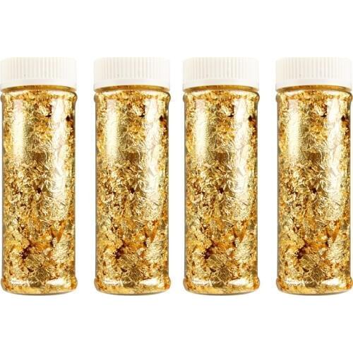 1PCS Edible Grade Genuine Gold Leaf Schabin Flakes 2g 3g 24K Gold Decorative Dishes Chef Art Cake Decorating Tools Chocolates