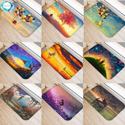 1PC Balloon Scenery Print Floor Mats Kitchen Carpet Doormat Hallway Modern Living Room Bath Mat Non Slip Rectangle Area Rugs