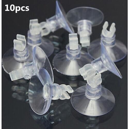 10pcs Rubber Clear Aquarium Fish Tank Suction Cup Sucker Holders For Air Line Tube Hose Pump