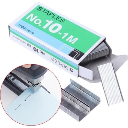 1000Pcs/Box Metal Staples No.10 Binding Office School Supplies Stationery Tools 9mm