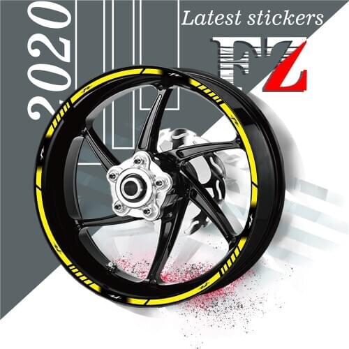 20 Pcs Motorcycle Wheel Sticker Waterproof reflectives Rim Tire Sticker protection decals For YAMAHA FZ fz