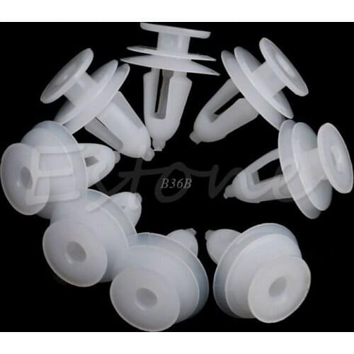 20Pcs White Plastic Rivets Retainer Push Clip 9mm Hole for Car Bumper Fender New for car accessories