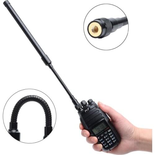 2020 Foldable Gooseneck Tactical Antenna SMA-Male Dual Band VHF UHF 144/430Mhz for Ham Radio Yaesu TYT Wouxun KG-UV8D 9D Plus
