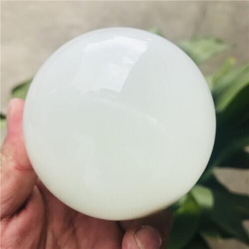 4-10cm natural quartz crystal white cat eye ball Reiki home decoration accessories