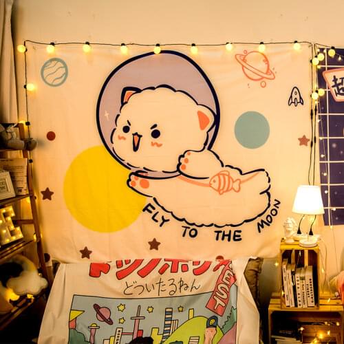 Home Decoration Accessories Kawaii Child Room Decor Tapestry Wall Hanging Girl Room Decoration Tapestry Cute Room Decor Mural