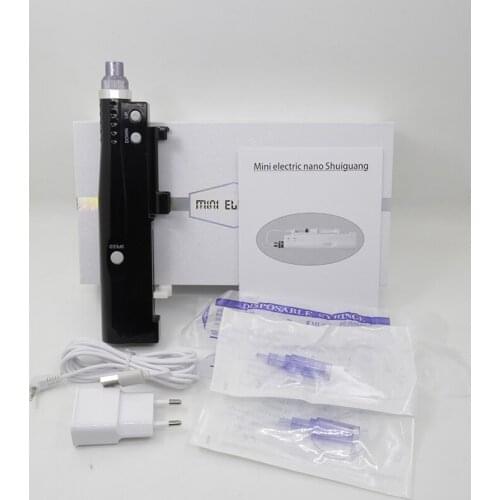 2 In 1 Electric Water Import Machine Face Skin Care Machine Facial Device For Removing Freckles Whitening Shrinking Pores Black