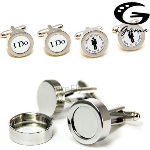 Free Shipping Mens Fashion Cufflink Functional Photo Frame Design Round Photo Holder Cufflinks Wholesale