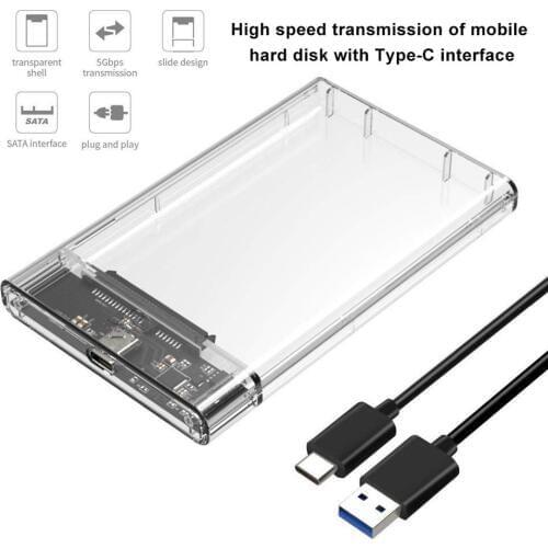 Reversible Type-C USB 3.1 2.5inch SATA External SSD Mobile Hard Disk Box Case
