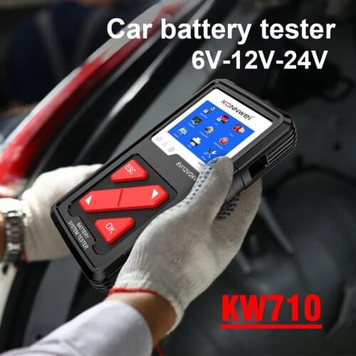 Digital Battery Tester 6V 12V 24V 3.2inch Color Screen Car Battery Diagnosis Tool for Car Charging Analyzer