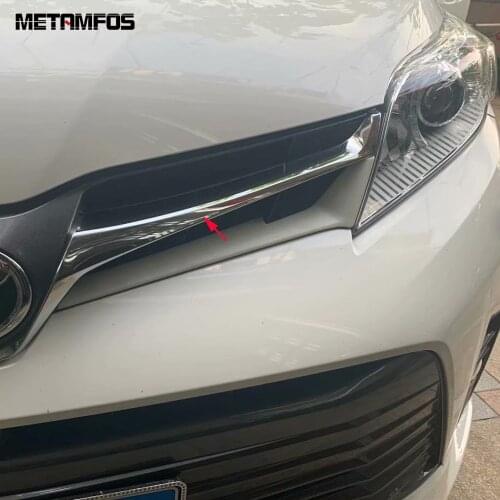 For Toyota Sienna 2019 2020 Chrome Front Engine Grille Grill Cover Trim Molding Sticker Decoration Strip Accessories Car Styling