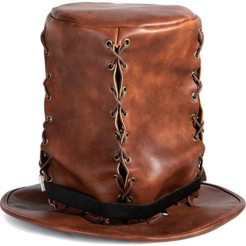 Hot Sale Victorian Steampunk Industrial Retro Gentleman Hat Woman Lolita Dance Party Hat Halloween Cosplay Prop Cap Top Hat T12