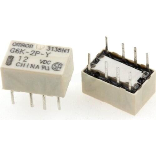 HOT NEW 12V relay G6K-2P-Y-12VDC G6K 2P Y 12VDC G6K2PY12VDC DC12V 12VDC 12V Inline 8PIN