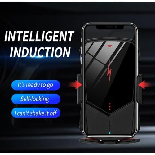 Magnetic Qi Wireless Car Charger 360 Degree Rotation Automatic Sensing Charger Holder For iPhone 12 Por Max XS Xiaomi 11 Samsung