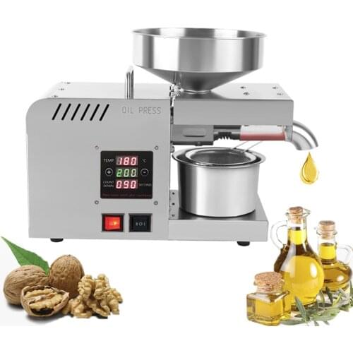 Oil Press Machine, 610W Automatic Hot Cold Oil Extractor Expeller with Intelligent Control Panel Thrust Bearing