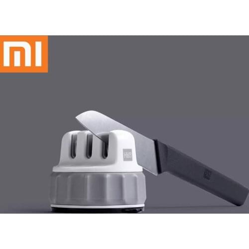Xiaomi Huohou Mini Knife Sharpener Fixable Sharpen Stone Trible Wheel Whetstone Super suction Knife Sharpening Tool Grindstone