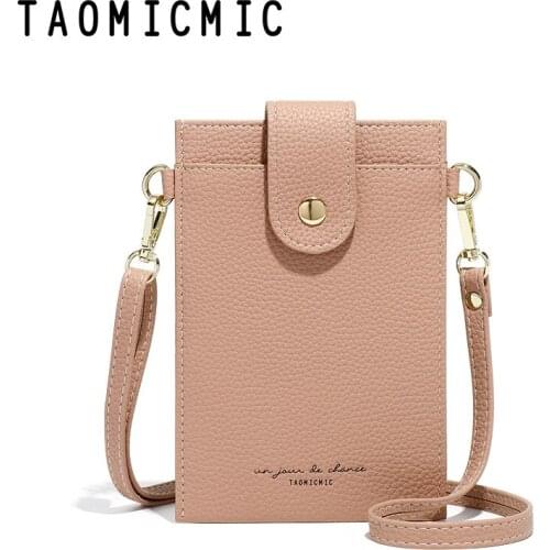 Mobile 2020 Fashion PU Korean LEATHER Shoulder Womens Wallet Bag Ladies Wallet Messenger New Womens Mobile Phone Phone Bag