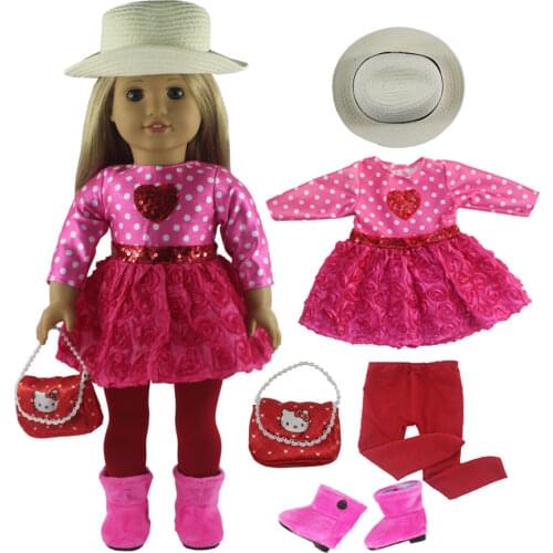 Fashion Doll Clothes Set Toy Clothing Outfit for 18" American Doll Casual Clothes Many Style for Choice X108