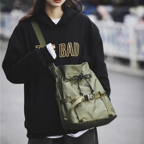 Fashion Chest Bag for Men Waterproof Nylon Shoulder Bag Hip Hop Streetwear Functional Students Chest Bags Harajuku Style