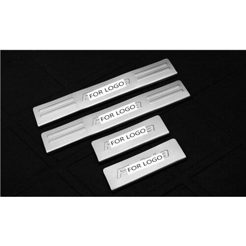 Stainless steel door sill Scuff Plate Car accessories For Skoda Fabia 2008 2009 2010 2011 2012 2013 2014 2015 2016 2017