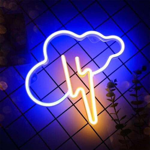 Cloud Hook Neon Lamp Decorative LED Night Light Delicate Hook Cloud Lamp Art Wall Sign Light Xmas Birthday Decoration for Home