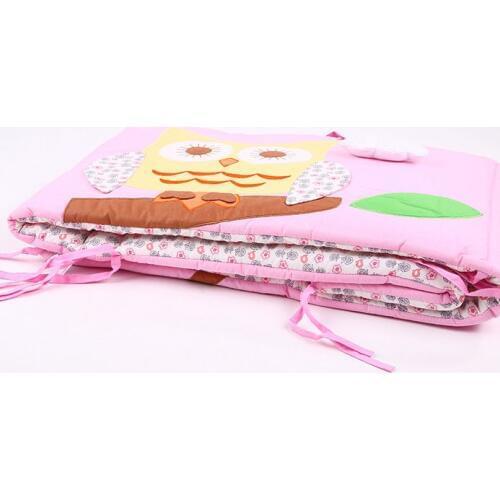 New Embroidered Carton Animals owl baby bed bumper In the Crib Cot Soft baby bed Around For Children Crib Bumper 40*180cm