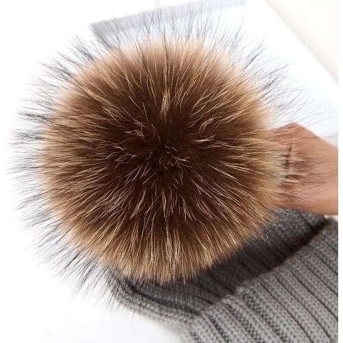 DIY Luxury Fur PomPom 100% Natural Mink Hairball Bucket Hat Hair Bulb Large Natural Fur Pompon For Scarves Hat Bags Accessories