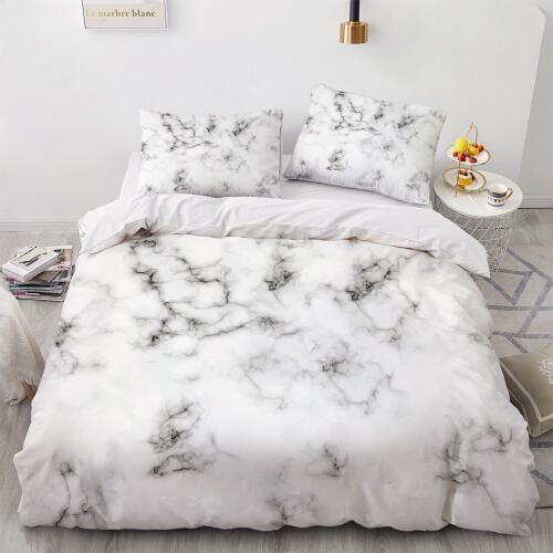Simple Bedding Sets 3D Marbling Duvet Quilt Cover Set Comforter Bed Linen Pillowcase King Queen Full Double Home Texitle