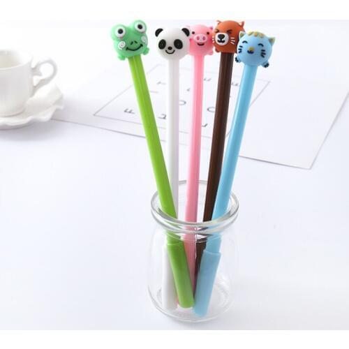 35 pcs/lot Animal 0.5mm black ink Neutral pen Kawaii Panda Cat Pig Gel Pen signature pen Stationery gift Office School Supplies