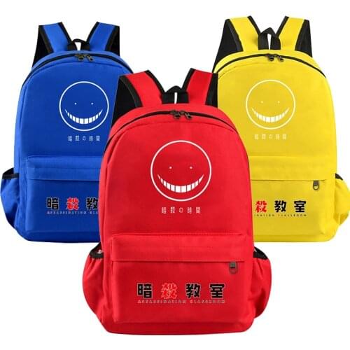 Assassination Classroom Travel Camping Computer Mountaineering Chain Decoration Mochila Rechargeable School Backpack