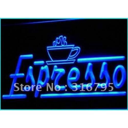 I075 Espresso Coffee Shop Cafe Club LED Neon Light Light Signs On/Off Switch 20+ Colors 5 Sizes