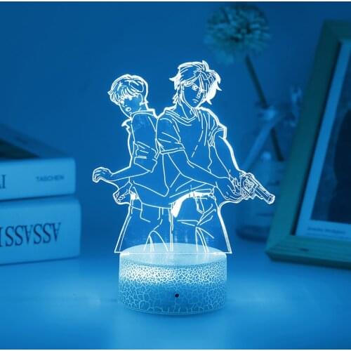 Hot LED Night Light Kid Manga Nico Robin Anime Figure Lamp For Indoor Bedroom Party Novelty Illusion Desktop Decor Birthday Gift