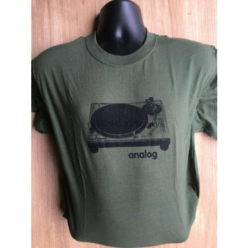 TECHNICS ANALOG TURNTABLE T SHIRT SL 1200 RUN DMC DJ Vintage Old School DAD