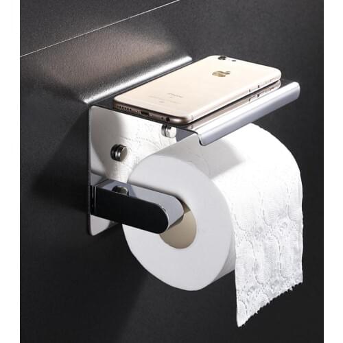 304 Stainless Steel Waterproof Toilet Paper Holder Bathroom Kitchen Toilet Paper Public Roll Holder Brushed Home Improvement