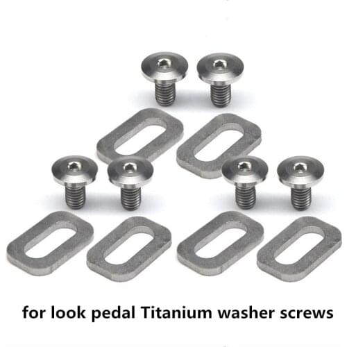 Bicycle lock pedal titanium washer screw for look keo pedal cassette titanium clip ultra light competition accessory